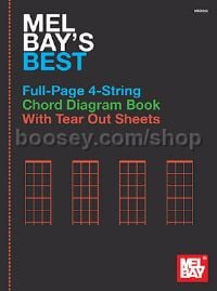 Mel Bay's Best Full-Page 4-String Chord Diagram Book (Book)