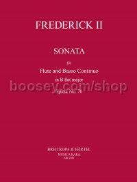 Sonata in Bb Major Spitta No. 76 - Flute/Basso Continuo (Score & Parts)