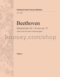 Piano Concerto No. 5 in Eb major, op. 73 - violin 2 part