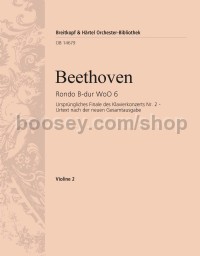 Rondo in Bb major WoO 6 für Klavier und Orchester - violin 2 part