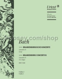 Brandenburg Concerto No. 3 in G BWV1048 - violin 1 part