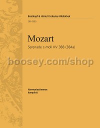 Serenade in C minor K. 388 (384a) - wind octet (set of parts)