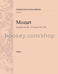 Symphony No. 21 in A major, KV 134 - violin 2 part