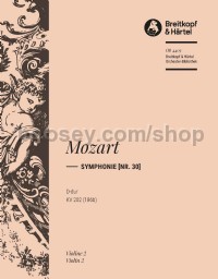 Symphony No. 30 in D major, KV 202 - violin 2 part