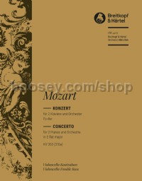 Piano Concerto No. 10 in Eb major KV365 - cello/double bass part