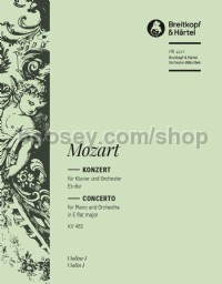 Piano Concerto No. 22 in Eb major KV482 - violin 1 part