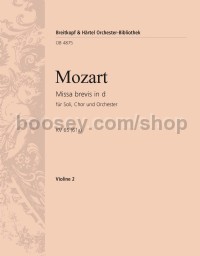 Missa brevis in D minor K. 65 (61a) - violin 2 part