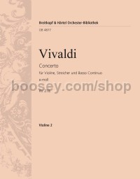 Concerto in E minor RV 275 - violin 2 part