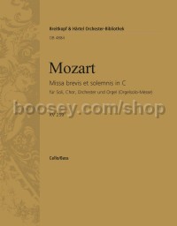 Missa brevis in C major K. 259 - cello/double bass part