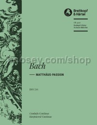 St Matthew Passion BWV 244 - basso continuo (harpsichord) part