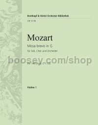 Missa brevis in G major K. 140 (Anh. C 1.12) - violin 1 part