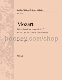 Missa brevis in C major K. 220 (196b) - violin 2 part