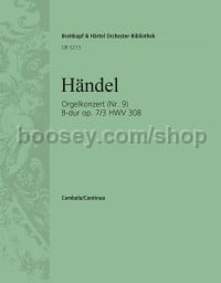 Organ Concerto in Bb major, Op. 7, No. 3, HWV308 - basso continuo (harpsichord) part