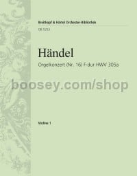 Organ Concerto in F major, No. 16, HWV305a - violin 1 part