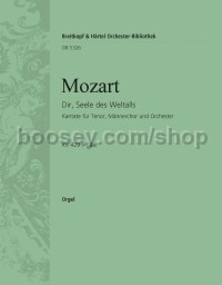 Dir, Seele des Weltalls K. 429 (468a) (compl. Beyer) - basso continuo (organ) part