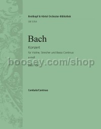 Violin Concerto in A minor, BWV 1041 - basso continuo (harpsichord) part