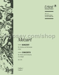 Violin Concerto No. 5 in A major, K. 219 - violin 1 part