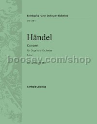 Organ Concerto in F major, Op. 4, No. 4, HWV 292 - basso continuo (harpsichord) part