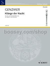 Klänge der Nacht GeWV 208 - alto- or tenor recorder