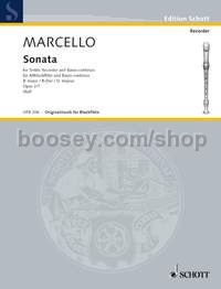 Sonata in Bb major op. 2/7 - treble recorder & basso continuo