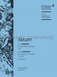 Concerto in C major for flute and harp, K. 299 (297c) (Study Score)