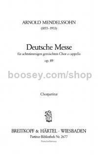 Deutsche Messe op. 89 - mixed choir
