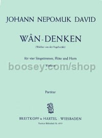 Wan-Denken Wk 64 - mixed choir, flute, horn (score)