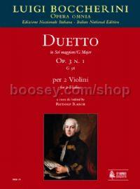 Duetto Op. 3 No. 1 (G 56) in G Major for 2 Violins (score & parts)