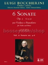 6 Sonatas Op. 5 (G 25-30) for Violin & Piano - Vol. 2: Sonatas Nos. 4-6 (score & parts)