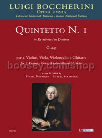 Quintet No. 1 in D minor (G 445) for 2 Violins, Viola, Cello & Guitar (score)