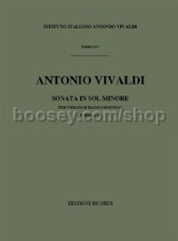 Sonata in G Minor, RV 26 (Violin & Basso Continuo)
