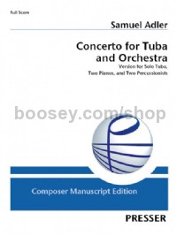 Concerto for Tuba and Orchestra (Score)