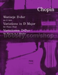 Variations in D major for piano duet