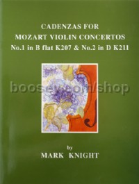 Cadenzas For Mozart Violin Concertos I & II