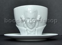 Wolfgang Amadeus Mozart - Porcelain Cup with Saucer (hard porcelain)