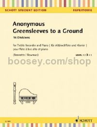Anonymus: Greensleeves to a Ground (Treble Recorder & Piano)