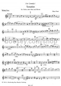 Sonatina (Violin/Oboe Part) - Digital Sheet Music