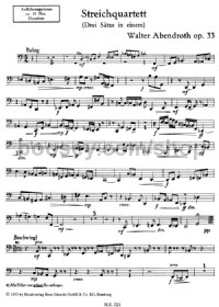 String Quartet (three movements in one) (Cello) -Digital Sheet Music