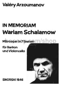In memoriam Warlam Schalamow