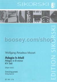 Adagio h-Moll für Streichquartett