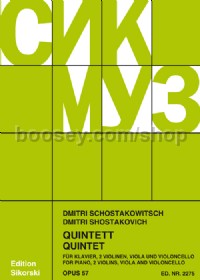 Piano Quintet in G minor Op 57 (set of parts)