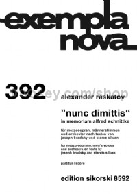 Nunc dimittis (Study Score)