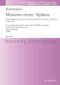 Memento vivere ·  Kythere (choral score)