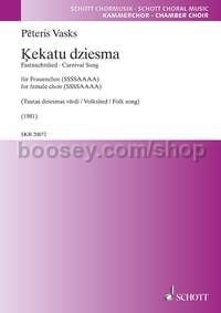 Kekatu dziesma (choral score)
