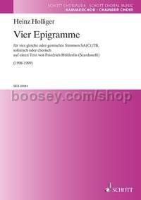 4 Epigramme (choral score)