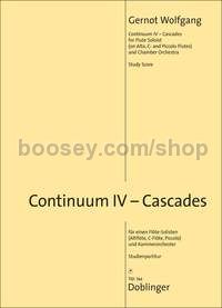 Continuum IV - Cascades - flute and chamber orchestra (study score)