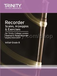 Recorder Scales, Arpeggios & Exercises Initial–Grade 8, from 2017