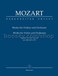Works for Violin and Orchestra (study score)