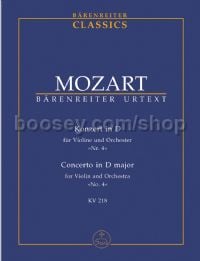 Violin Concerto No.4 in D major KV218 (Study Score)