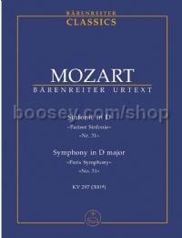 Symphony No.31 in D 'Paris' KV297 (Study Score)